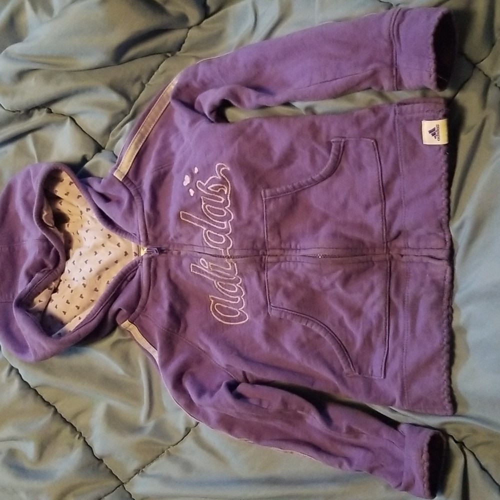 Purple Adidas Girls 2T Hooded Jacket DEAL 5 for $20